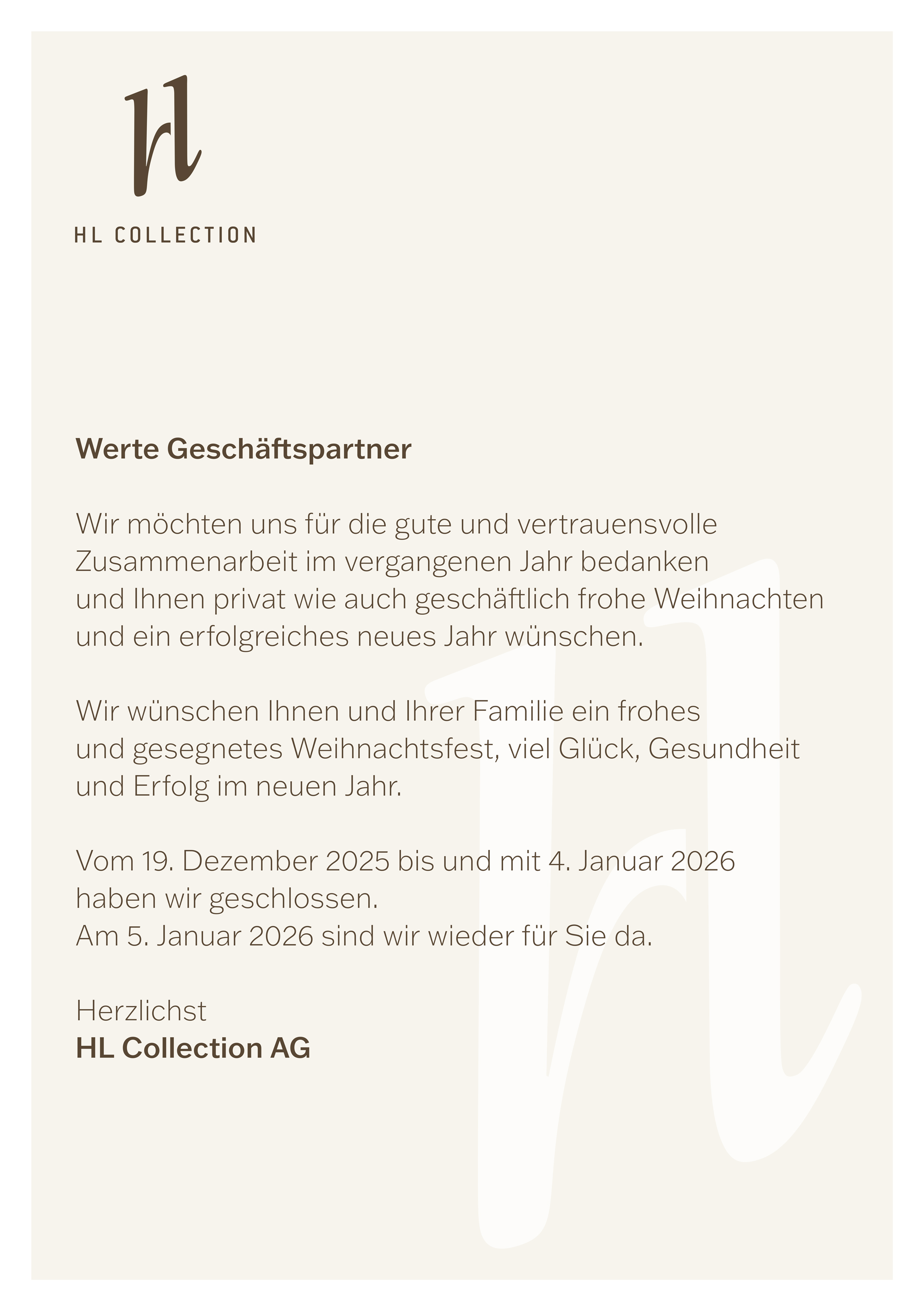 Logo HL Collection GmbH